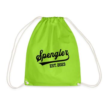 Spengler 2023 Meister Ausbildung Klempner Handwerk - Turnbeutel - Neongrün - Vorne