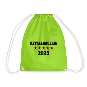 Metallbauerin Beruf Metallbauer Lehre Metallbau - Turnbeutel - Neongrün - Vorne