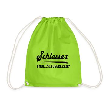 Schlosser Ausbildung Bestanden Bester Azubi Lehre - Turnbeutel - Neongrün - Vorne