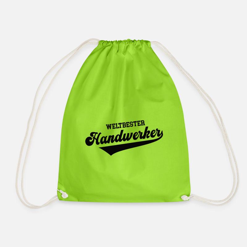 Weltbester Handwerker Bester Handwerk Meister - Turnbeutel - Neongrün