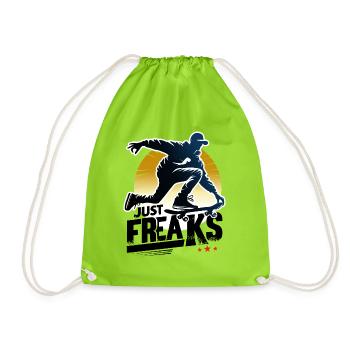 Just Freaks Skater Sk8 Graffiti - Just Freaks ® - Sac de sport léger - vert néon - Devant