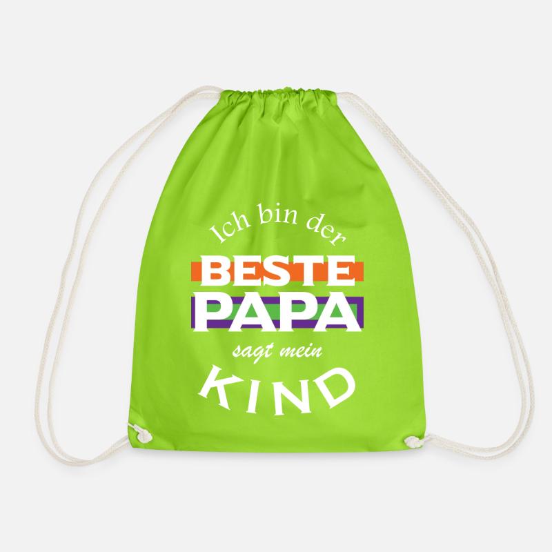 I'm the best dad - Drawstring Bag - neon green