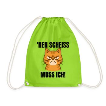 Bureau de travail Drôle Chat Vilain Dicton Coquin - Sac de sport léger - vert néon - Devant