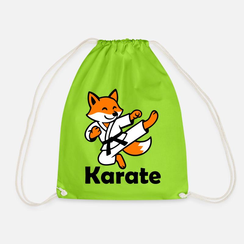 Karate Fuchs - Turnbeutel - Neongrün