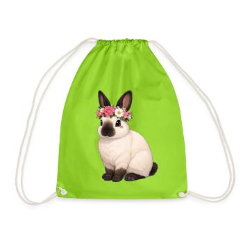 Californian Rabbit - Drawstring Bag - neon green - Front