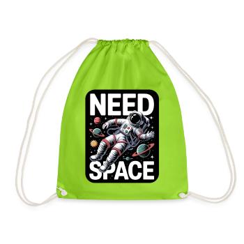 I Need Space - Turnbeutel - Neongrün - Vorne