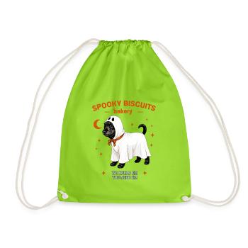 Ghost Pup Bäckerei-Tee - Turnbeutel - Neongrün - Vorne