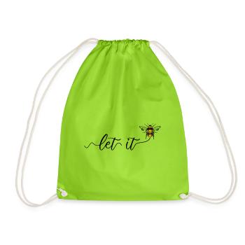 Abeilles douces Apiculture Let It Bee Abeille Miel Été - Sac de sport léger - vert néon - Devant