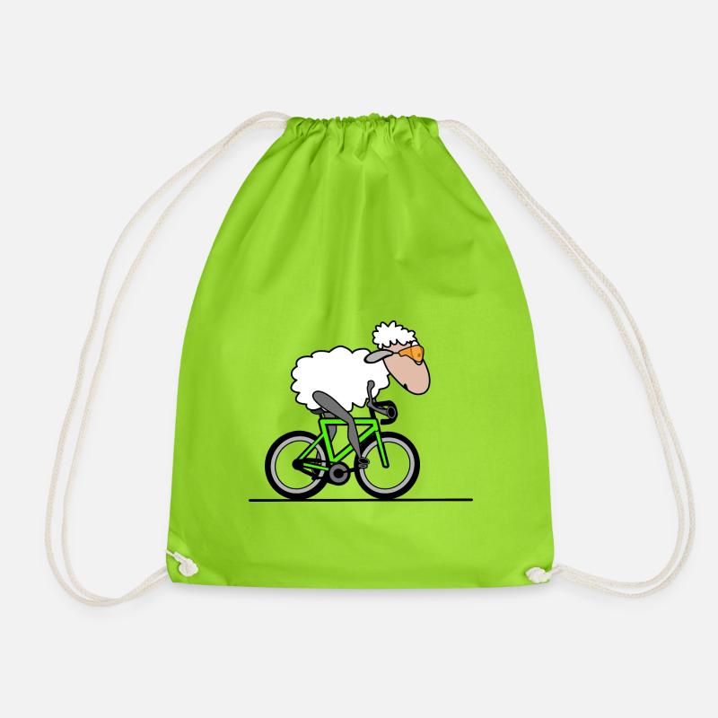Radsport Schaf - Turnbeutel - Neongrün