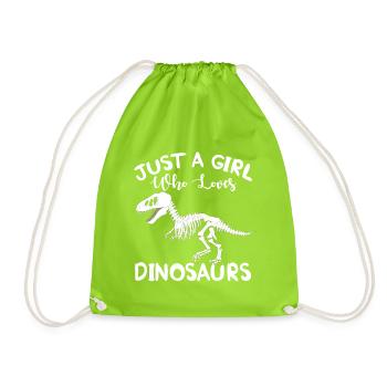 Dinosaure T-Rex Girl aime Tyrannosaurus - Sac de sport léger - vert néon - Devant