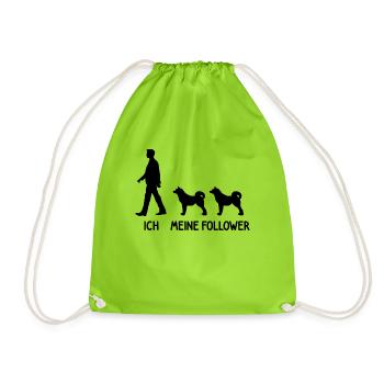 Ich Meine Follower Akita Inu Hund Hunde Züchter - Turnbeutel - Neongrün - Vorne