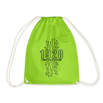 Geburtstag 1928 Gaming Limited Edition Gamer - Turnbeutel - Neongrün - Vorne