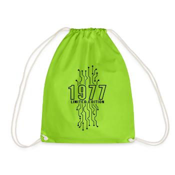 Geburtstag 1977 Gaming Limited Edition Gamer - Turnbeutel - Neongrün - Vorne