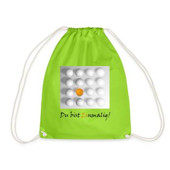 unique - Drawstring Bag - neon green - Front