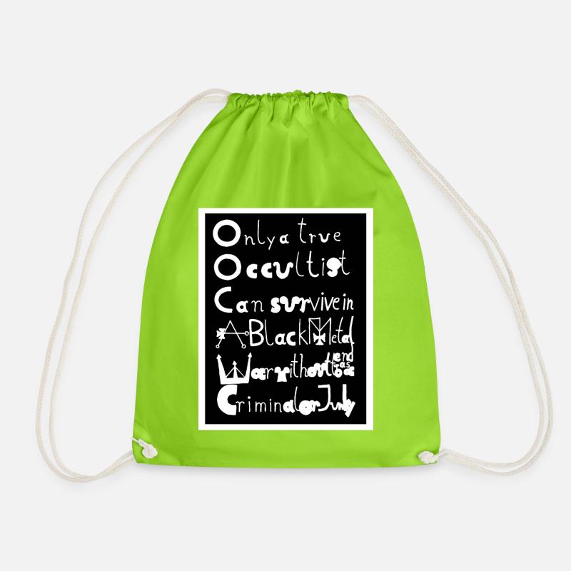 Okkulte Kraft! - Turnbeutel - Neongrün