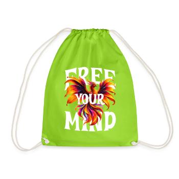 Phoenix Free Your Mind - Drawstring Bag - neon green - Front