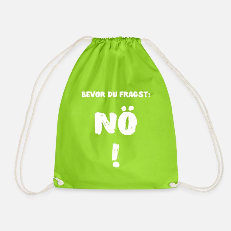Bevor du fragst: (Nö-Edition) - Turnbeutel - Neongrün