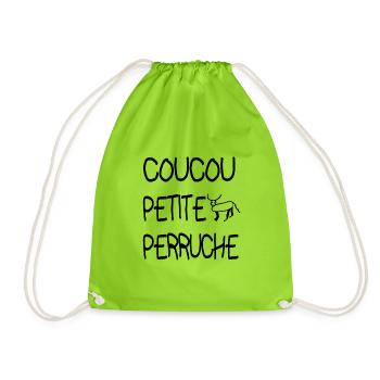 Coucou petite perruche - Dikkenek - Sac de sport léger - vert néon - Devant