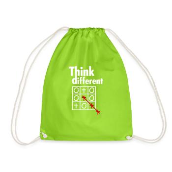 Think different B - Drawstring Bag - neon green - Front