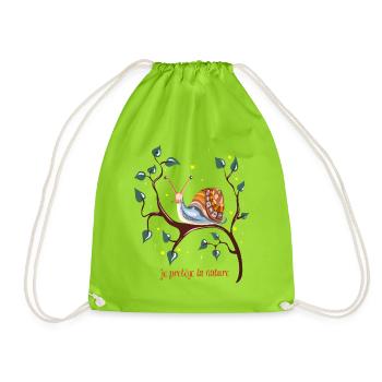 escargot - Sac de sport léger - vert néon - Devant