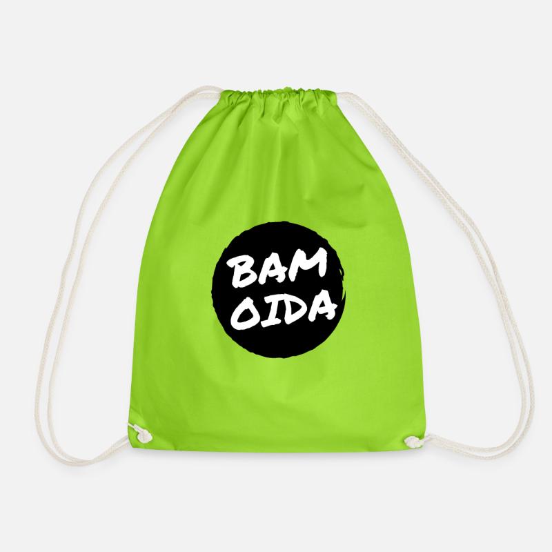 Bam oida - Wiener Slang der Alltagssprache wurde - Turnbeutel - Neongrün