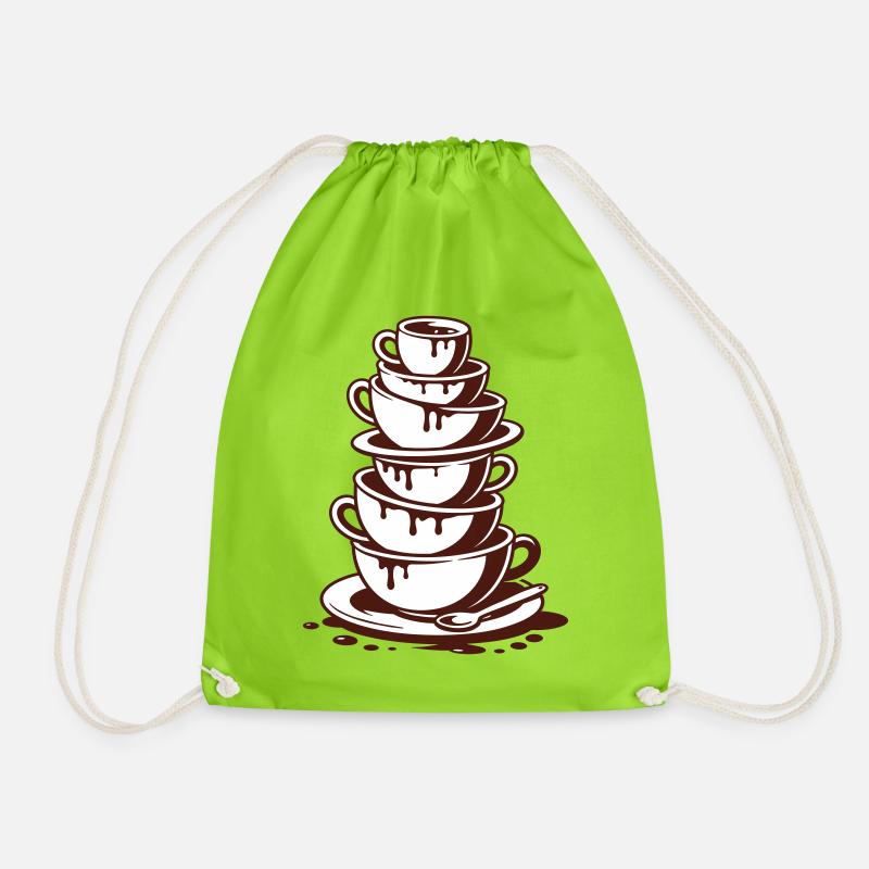 Kaffeeliebe extra doll - Turnbeutel - Neongrün
