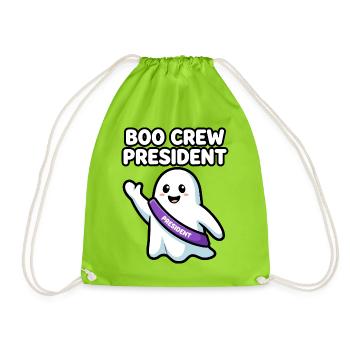 Boo Crew President Halloween Geist - Turnbeutel - Neongrün - Vorne