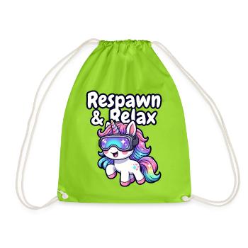 Unicorn VR Chill : Réapparition & Détente - Sac de sport léger - vert néon - Devant