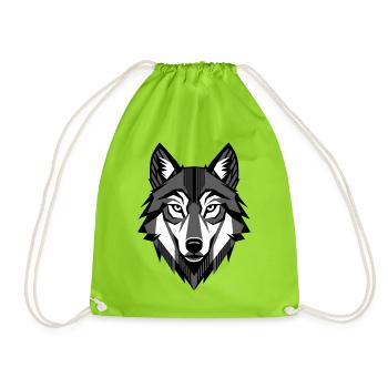 Silberwolf. - Turnbeutel - Neongrün - Vorne