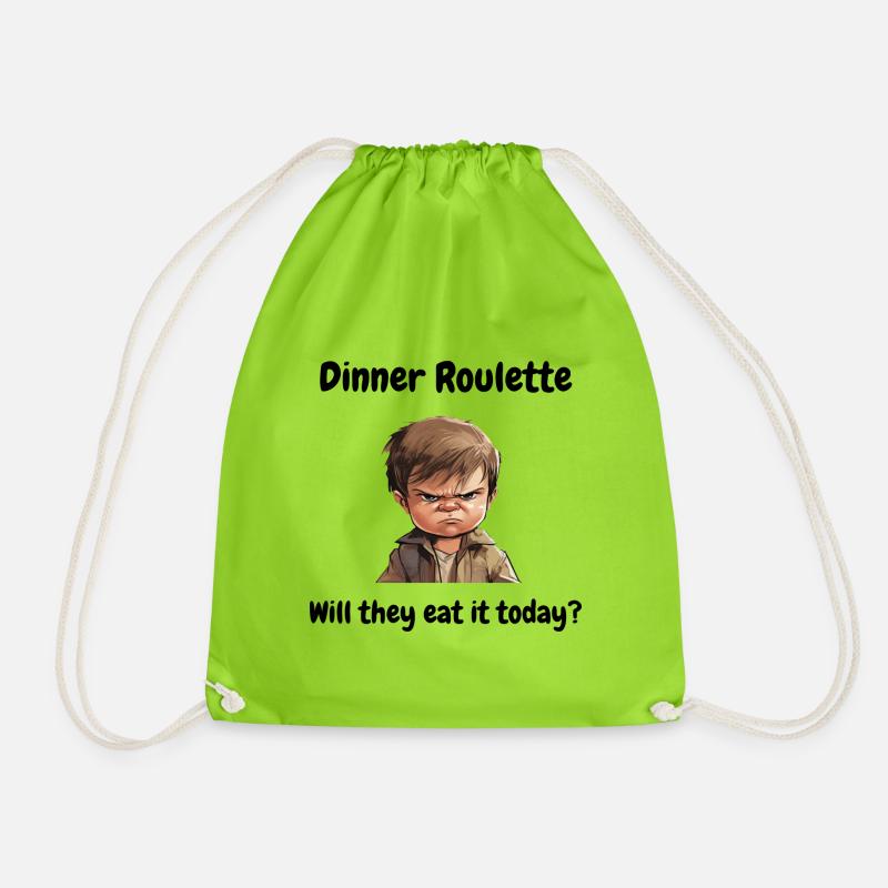 Dinner roulette: will they eat it today? - Turnbeutel - Neongrün