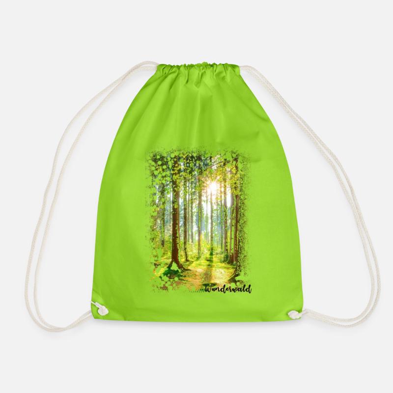 Forêt miraculeuse, forêt - Sac de sport léger - vert néon
