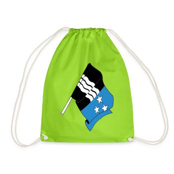 Flagge Aargau Schweiz - Turnbeutel - Neongrün - Vorne