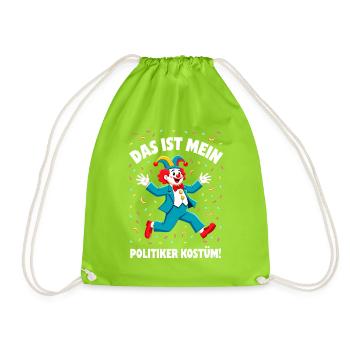 Carnival Costume Politician Carnival Carnival - Drawstring Bag - neon green - Front