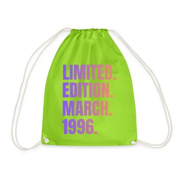 Limitierte Auflage März 1996 - Turnbeutel - Neongrün - Vorne
