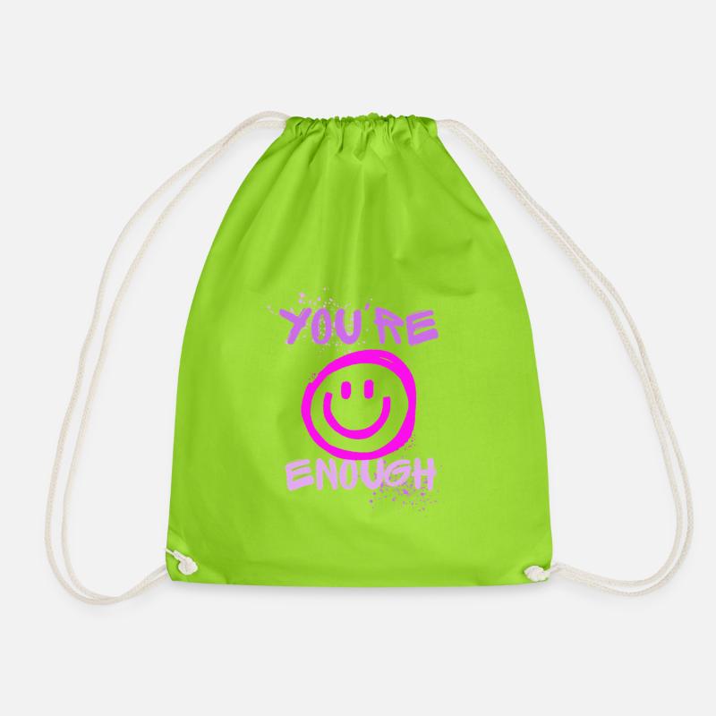 YOU ARE ENOUGH - Turnbeutel - Neongrün