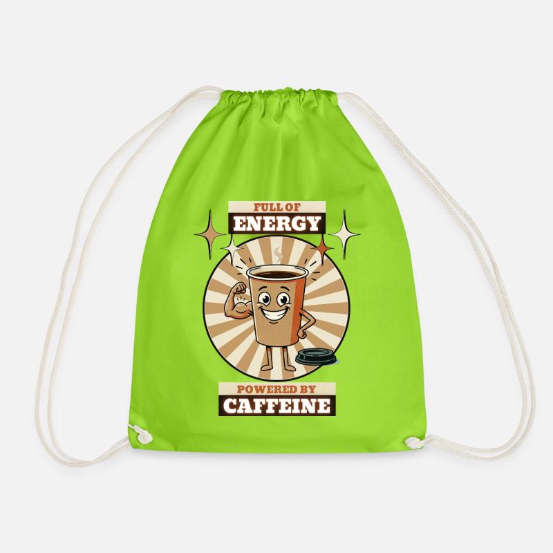 Kaffeetassenenergie - Turnbeutel - Neongrün