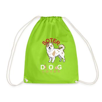 Dessin animé du chien Soter - Sac de sport léger - vert néon - Devant