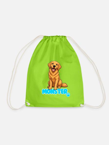 Golden Retriever - Turnbeutel - Neongrün