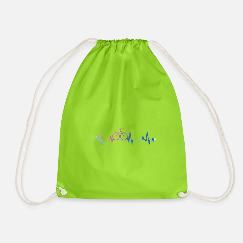 radfahrer - Turnbeutel - Neongrün