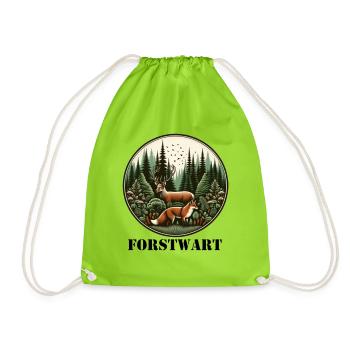 Forester - Drawstring Bag - neon green - Front