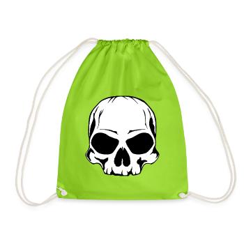 Crâne - Sac de sport léger - vert néon - Devant