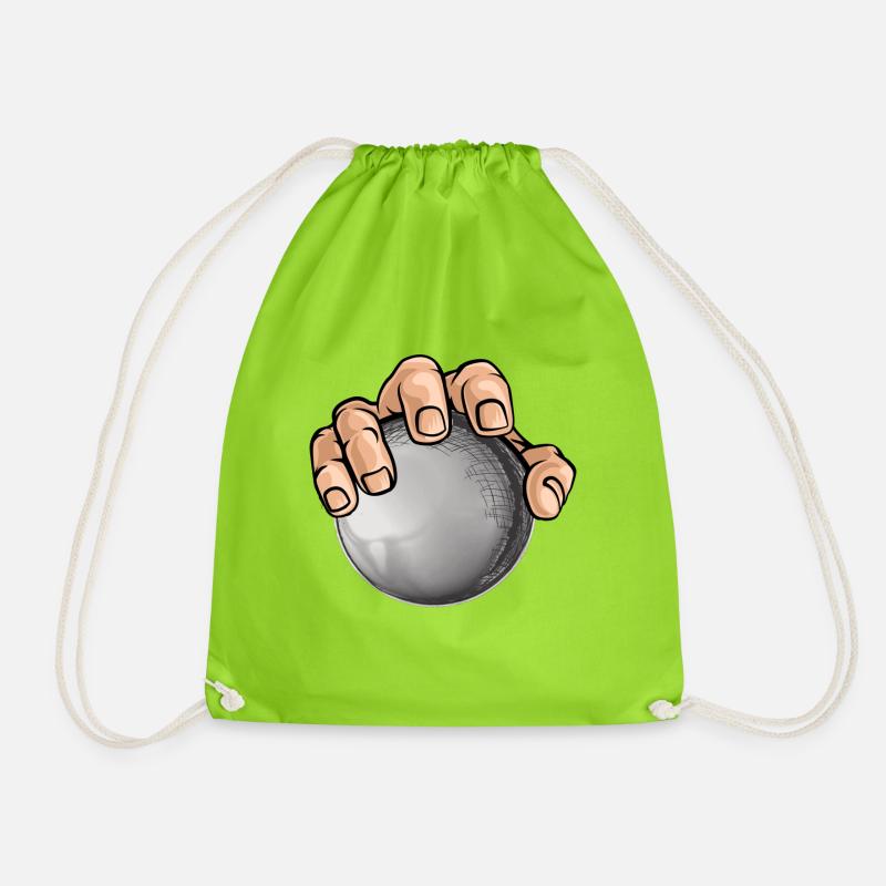 Boule Hand mit Kugel - Turnbeutel - Neongrün