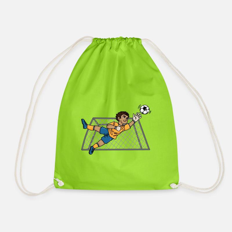 Goalkeeper - Goal Keeper - Transparent Background - Drawstring Bag - neon green