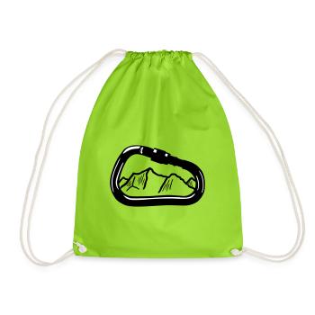 Climbing, Carabiner & Mountain - Sac de sport léger - vert néon - Devant