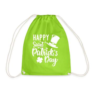 Alles Gute zum St. Patrick's Day Irischer Klee Geschenk - Turnbeutel - Neongrün - Vorne