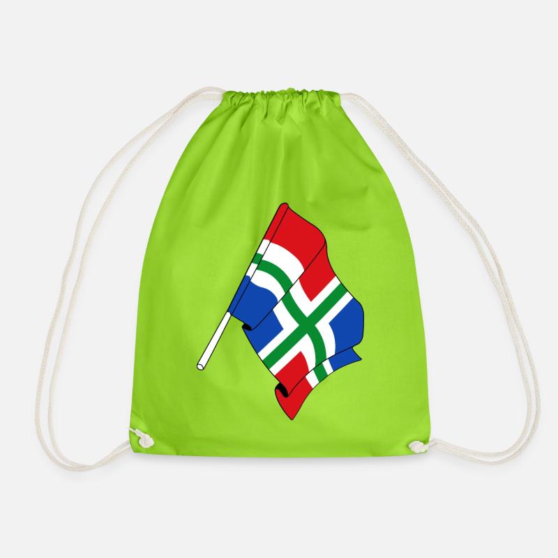 Flagge der Provinz Groningen - Turnbeutel - Neongrün