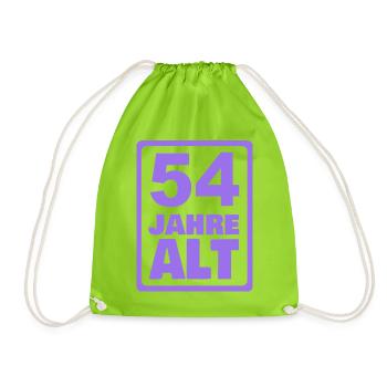 54 - Drawstring Bag - neon green - Front