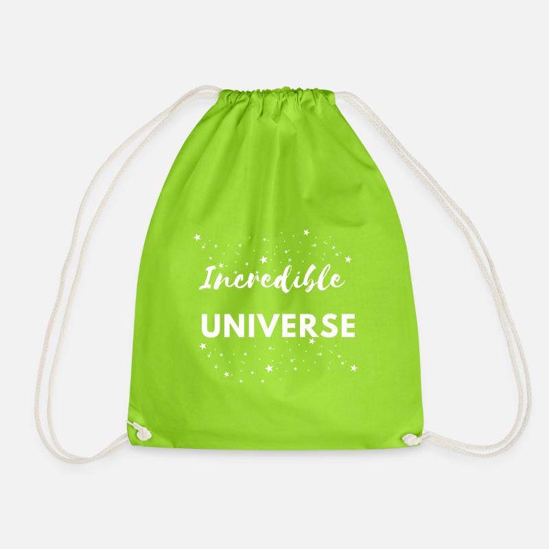 Incredible Universe - Drawstring Bag - neon green