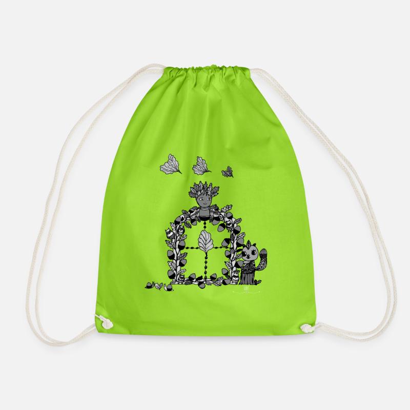 Magic Gate Coma- The Keeper of Orbis - Drawstring Bag - neon green
