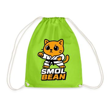 Cat fighters in the dojo - Drawstring Bag - neon green - Front